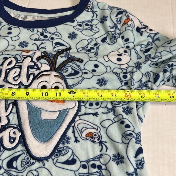 Disney Frozen Olaf Let It Go Fleece Pajama Set Womens Size Medium - Picture 9 of 10